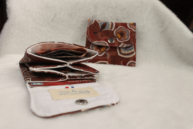 Porte-monnaie Eventail marron