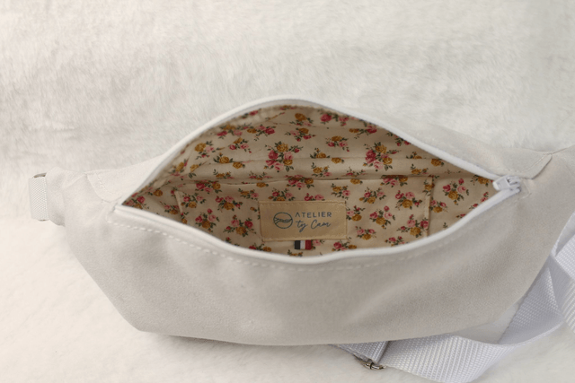 Sac banane gris clair