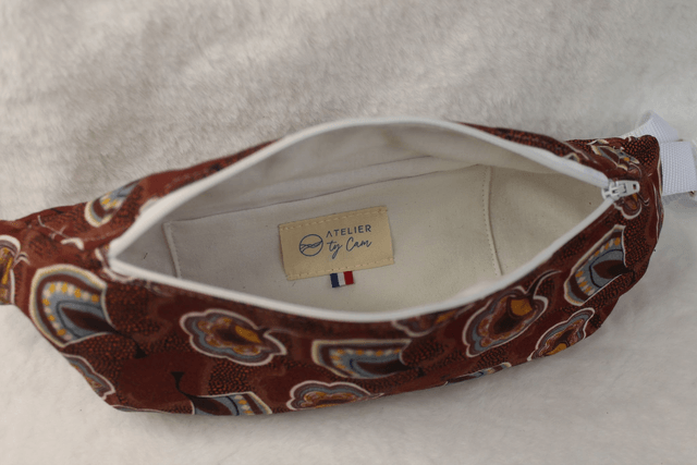 Sac banane Eventail marron