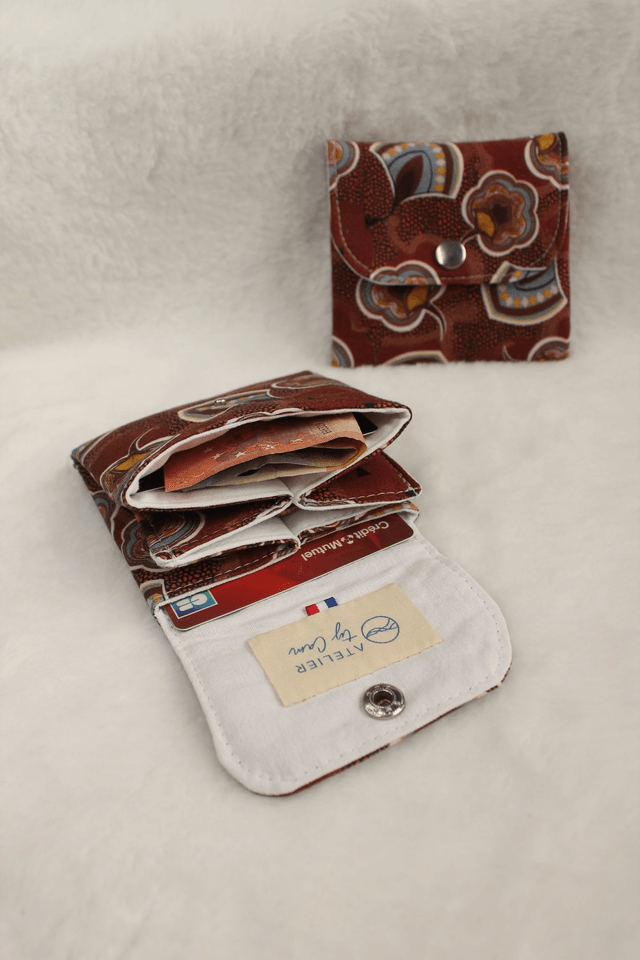 Porte-monnaie Eventail marron